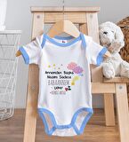 BK Kids Kişiye Özel Mavi Bebek Body Zıbın - Model 82