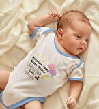 BK Kids Kişiye Özel Mavi Bebek Body Zıbın - Model 82