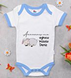 BK Kids Kişiye Özel Mavi Bebek Body Zıbın - Model 89