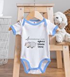 BK Kids Kişiye Özel Mavi Bebek Body Zıbın - Model 89