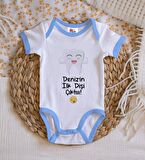 BK Kids Kişiye Özel Mavi Bebek Body Zıbın - Model 92