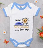 BK Kids Kişiye Özel Mavi Bebek Body Zıbın - Model 93