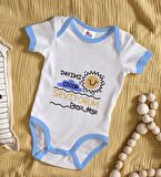 BK Kids Kişiye Özel Mavi Bebek Body Zıbın - Model 93