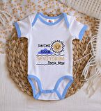 BK Kids Kişiye Özel Mavi Bebek Body Zıbın - Model 93