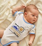 BK Kids Kişiye Özel Mavi Bebek Body Zıbın - Model 95