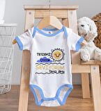 BK Kids Kişiye Özel Mavi Bebek Body Zıbın - Model 96