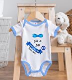 BK Kids Kişiye Özel Mavi Bebek Body Zıbın - Model 97