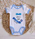 BK Kids Kişiye Özel Mavi Bebek Body Zıbın - Model 97