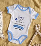 BK Kids Kişiye Özel Mavi Bebek Body Zıbın - Model 98