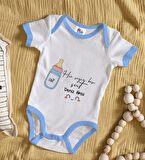 BK Kids Kişiye Özel Mavi Bebek Body Zıbın - Model 102