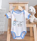 BK Kids Kişiye Özel Mavi Bebek Body Zıbın - Model 102