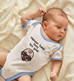 BK Kids Kişiye Özel Mavi Bebek Body Zıbın - Model 103