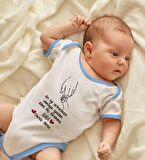 BK Kids Kişiye Özel Mavi Bebek Body Zıbın - Model 104