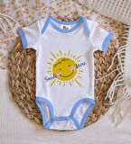 BK Kids Kişiye Özel Mavi Bebek Body Zıbın - Model 106