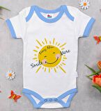 BK Kids Kişiye Özel Mavi Bebek Body Zıbın - Model 106