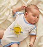 BK Kids Kişiye Özel Mavi Bebek Body Zıbın - Model 106