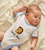 BK Kids Kişiye Özel Mavi Bebek Body Zıbın - Model 109