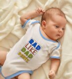 BK Kids Kişiye Özel Mavi Bebek Body Zıbın - Model 113