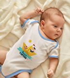 BK Kids Kişiye Özel Mavi Bebek Body Zıbın - Model 114