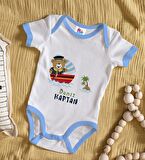 BK Kids Kişiye Özel Mavi Bebek Body Zıbın - Model 115