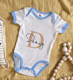 BK Kids Kişiye Özel Mavi Bebek Body Zıbın - Model 116