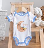 BK Kids Kişiye Özel Mavi Bebek Body Zıbın - Model 121