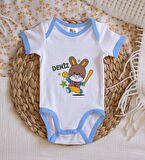 BK Kids Kişiye Özel Mavi Bebek Body Zıbın - Model 125