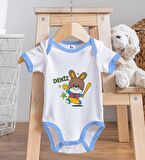 BK Kids Kişiye Özel Mavi Bebek Body Zıbın - Model 125