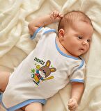 BK Kids Kişiye Özel Mavi Bebek Body Zıbın - Model 125