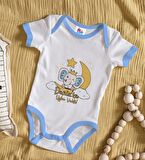 BK Kids Kişiye Özel Mavi Bebek Body Zıbın - Model 131