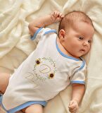 BK Kids Kişiye Özel Mavi Bebek Body Zıbın - Model 134