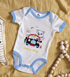 BK Kids Kişiye Özel Mavi Bebek Body Zıbın - Model 139