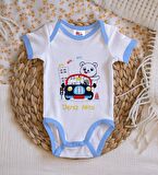 BK Kids Kişiye Özel Mavi Bebek Body Zıbın - Model 139