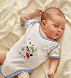 BK Kids Kişiye Özel Mavi Bebek Body Zıbın - Model 139