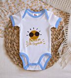 BK Kids Kişiye Özel Mavi Bebek Body Zıbın - Model 146