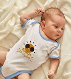 BK Kids Kişiye Özel Mavi Bebek Body Zıbın - Model 146