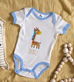 BK Kids Kişiye Özel Mavi Bebek Body Zıbın - Model 149