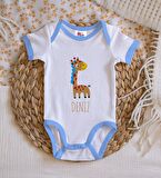 BK Kids Kişiye Özel Mavi Bebek Body Zıbın - Model 149