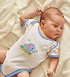BK Kids Kişiye Özel Mavi Bebek Body Zıbın - Model 151