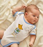 BK Kids Kişiye Özel Mavi Bebek Body Zıbın - Model 153
