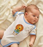 BK Kids Kişiye Özel Mavi Bebek Body Zıbın - Model 155