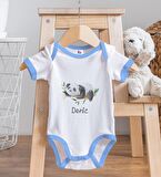 BK Kids Kişiye Özel Mavi Bebek Body Zıbın - Model 158