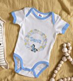 BK Kids Kişiye Özel Mavi Bebek Body Zıbın - Model 161