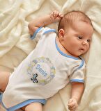 BK Kids Kişiye Özel Mavi Bebek Body Zıbın - Model 161