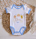 BK Kids Kişiye Özel Mavi Bebek Body Zıbın - Model 164