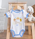 BK Kids Kişiye Özel Mavi Bebek Body Zıbın - Model 164