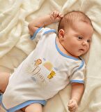 BK Kids Kişiye Özel Mavi Bebek Body Zıbın - Model 164