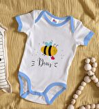 BK Kids Kişiye Özel Mavi Bebek Body Zıbın - Model 165