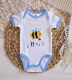 BK Kids Kişiye Özel Mavi Bebek Body Zıbın - Model 165