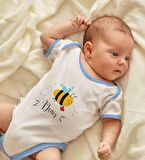 BK Kids Kişiye Özel Mavi Bebek Body Zıbın - Model 165